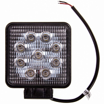 Фара светодиодная OFF ROAD 105*105мм квадратная 12V/24V 27W 6000К SKYWAY 9 диодов Ближний свет